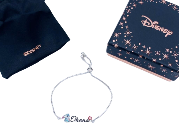 Bracelet ajustable en laiton plaqué argent émaillé Disney Lilo & Stitch – Image 3