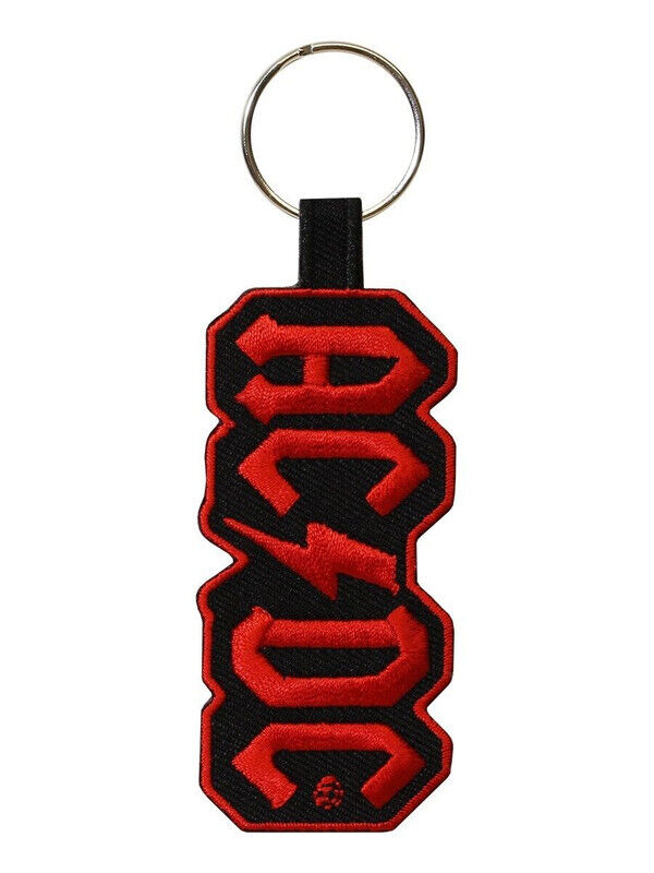 Porte-clés en tissu brodé ACDC : Logo ACDC