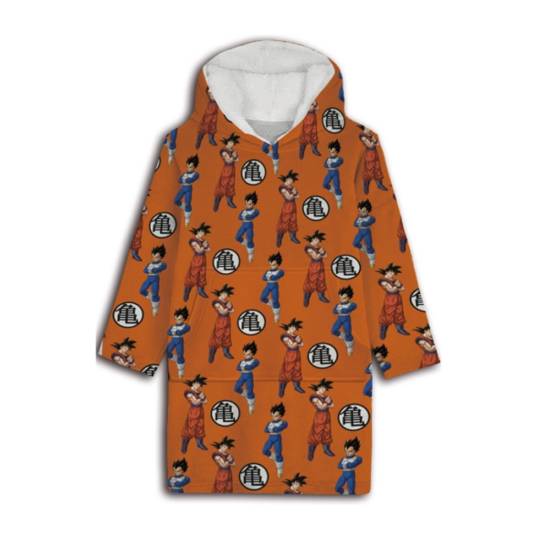 Sweat Poncho Enfant coupe "Oversized" en polaire Dragon ball Super