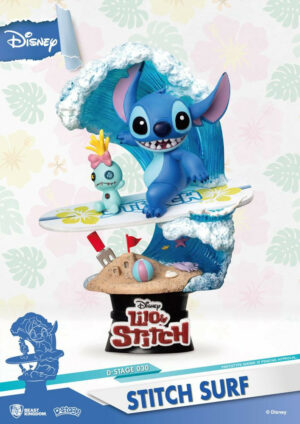 Figurine Diorama  D-Stage Disney Lilo & Stitch :  Stitch Surf (Hauteur 15cm)