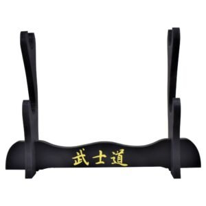 Support de table en bois pour 2 Katanas