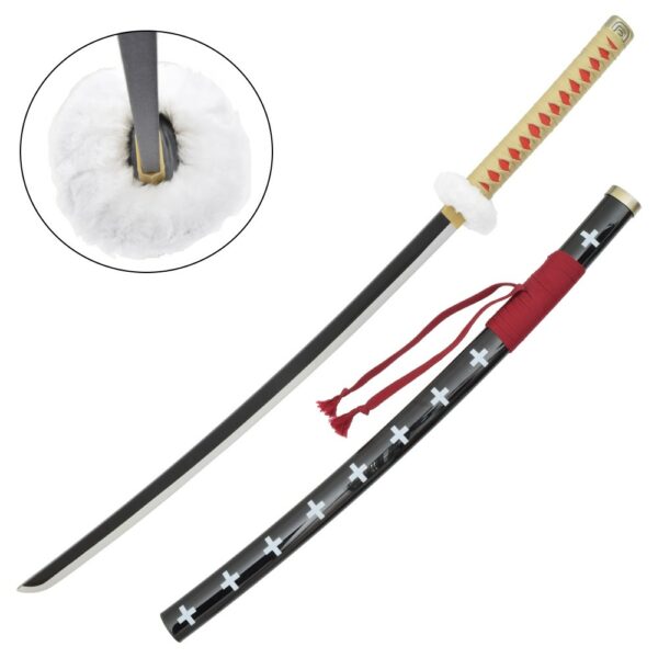 Réplique Katana ornemental inspirée de One Piece: Trafalgar Law [Lame en Bambou]