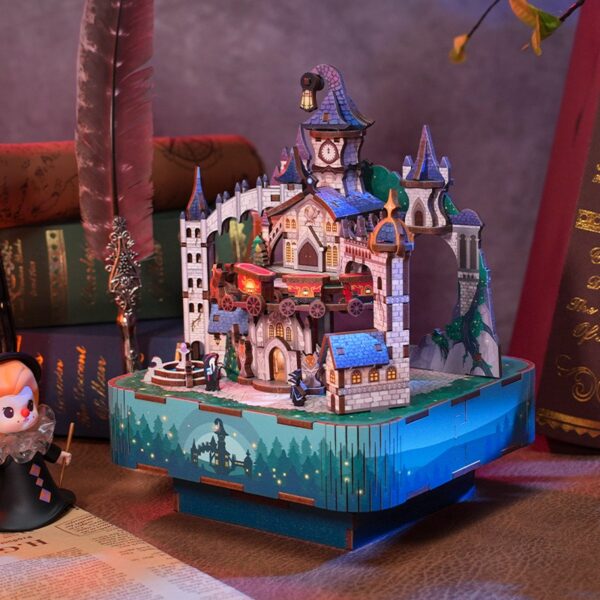 Kit "Book Nook" Château magique avec animation motorisée + mécanisme musical – Image 4