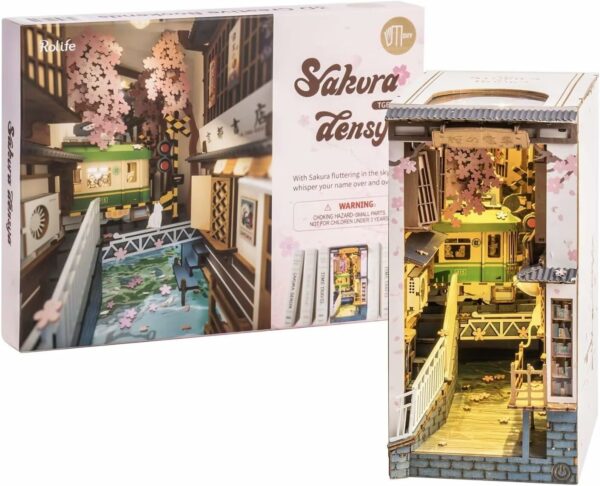 Kit "Book Nook" Sakura Densya avec éclairage Led Intégrée [Kit à construire, 340 pièces] – Image 3