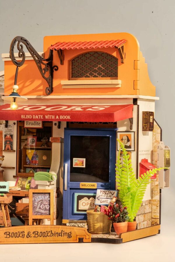 Kit "Book Nook" Librairie avec éclairage Led Intégrée [Kit à construire, 108 pièces] – Image 4