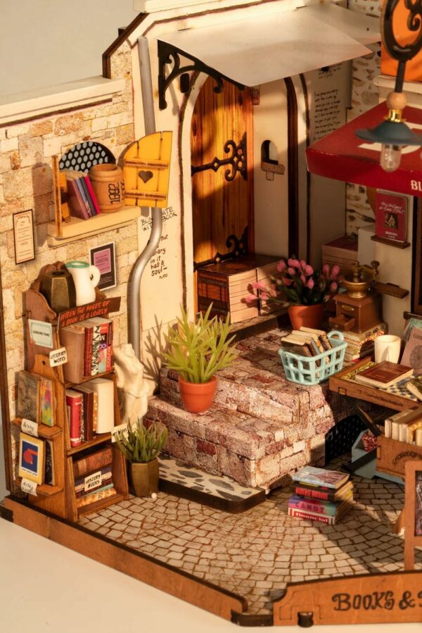 Kit "Book Nook" Librairie avec éclairage Led Intégrée [Kit à construire, 108 pièces] – Image 5