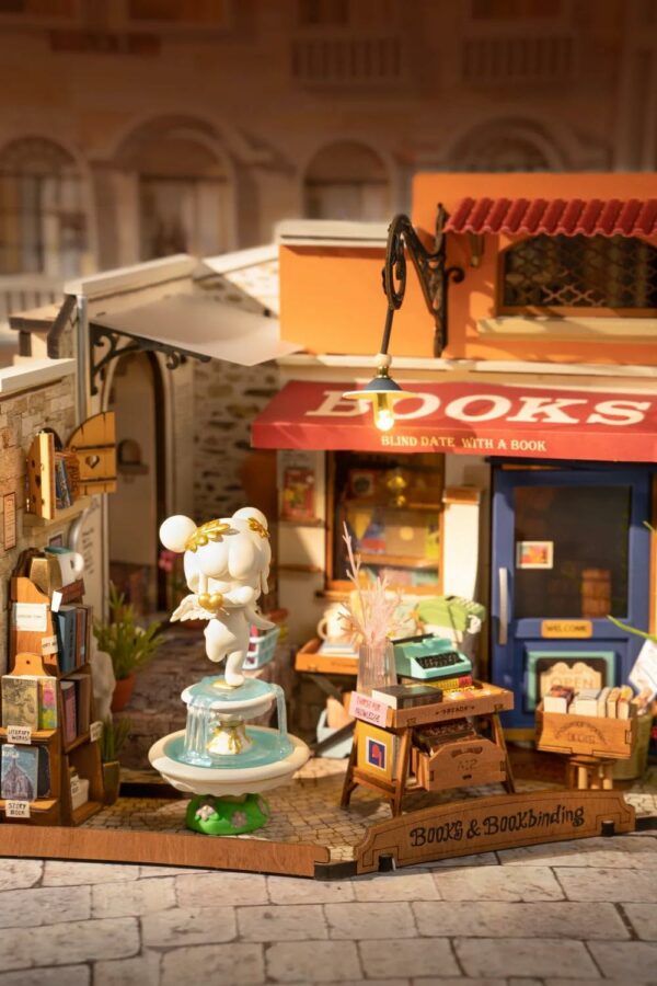Kit "Book Nook" Librairie avec éclairage Led Intégrée [Kit à construire, 108 pièces] – Image 6