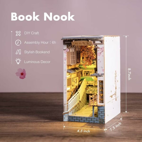 Kit "Book Nook" Sakura Densya avec éclairage Led Intégrée [Kit à construire, 340 pièces] – Image 5