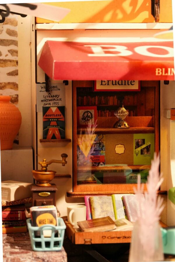 Kit "Book Nook" Librairie avec éclairage Led Intégrée [Kit à construire, 108 pièces] – Image 7
