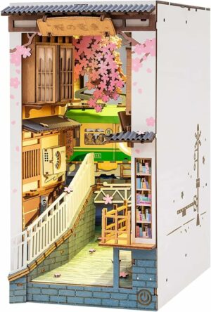 Kit « Book Nook » Sakura Densya avec éclairage Led Intégrée [Kit à construire, 340 pièces]
