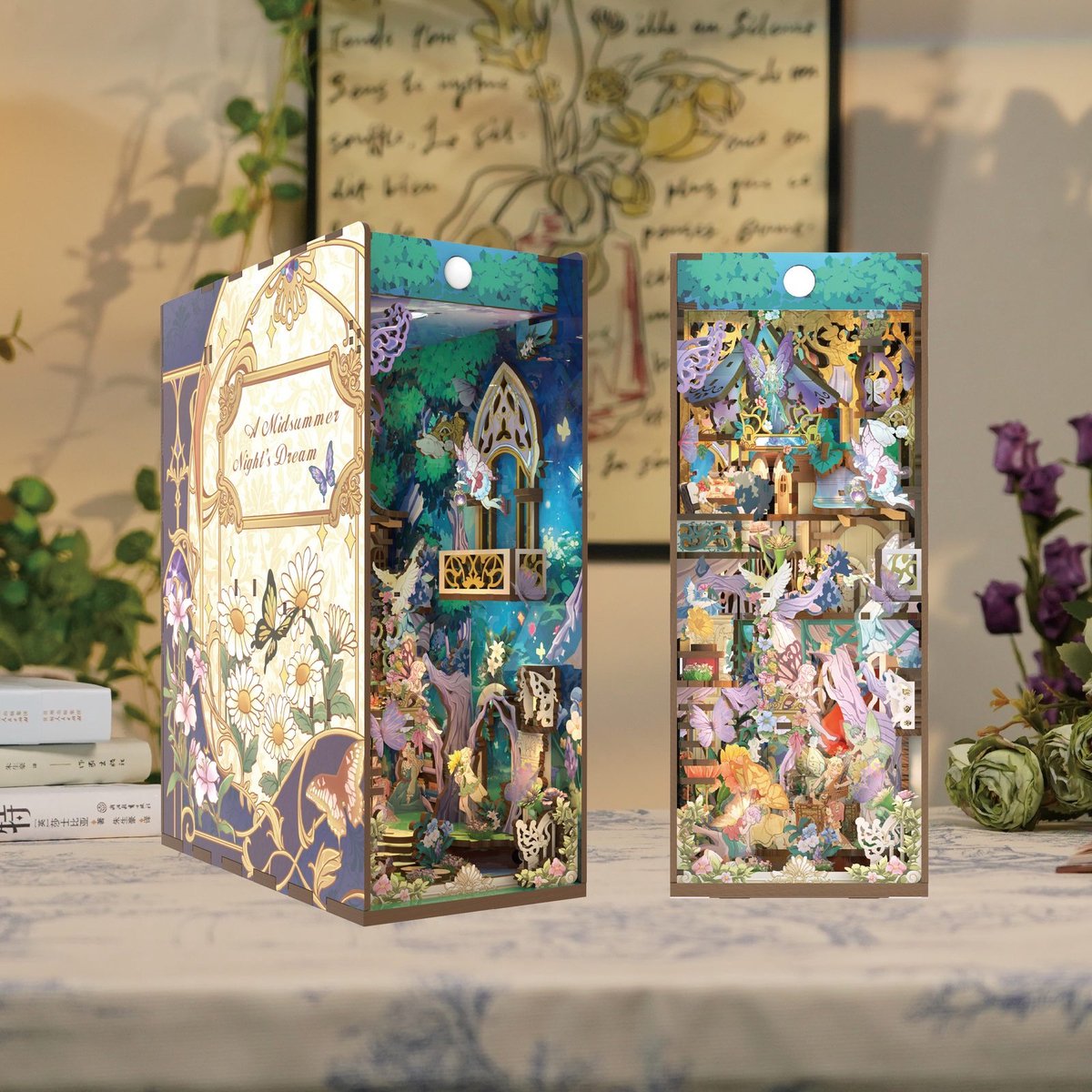 Kit "Book Nook" songe d'une nuit d'été avec éclairage Led Intégrée