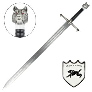 Réplique Epée ornementale inspirée de Games of Thrones : Epée de Jon Snow avec Support mural (107cm)