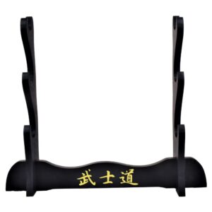 Support de table en bois pour 3 Katanas