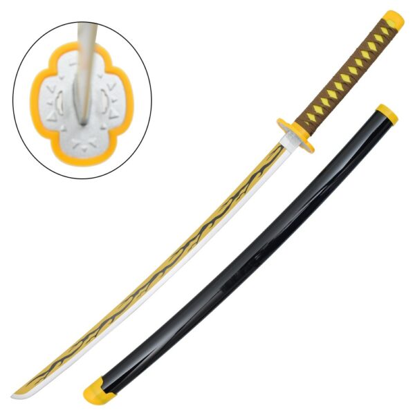Réplique Katana ornemental inspirée de Demon Slayer Kaigaku (104cm)