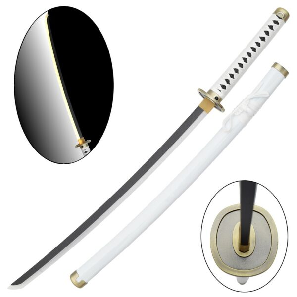 Réplique Katana ornemental éclairage LED inspirée de One Piece Roronoa Zoro Wado Ichimonji (105cm)