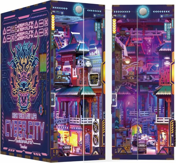 Kit "Book Nook" Cyber City avec éclairage Led Intégrée