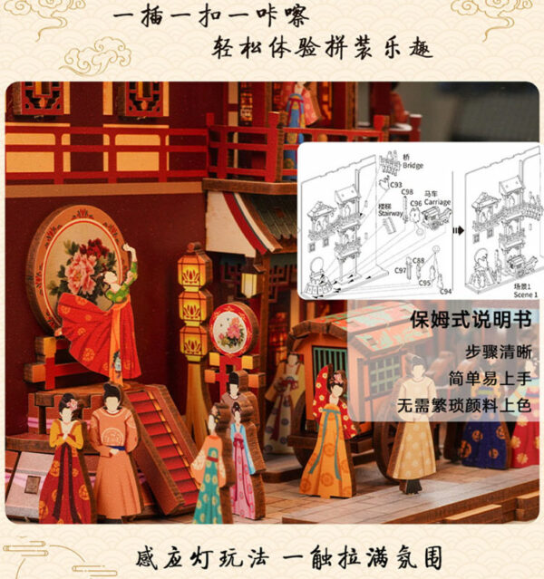 Kit "Book Nook" Banquet de la Dynastie Tang avec éclairage Led Intégrée – Image 10