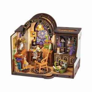 Kit « Book Nook » The Magic Study avec éclairage Led Intégrée [Kit à construire, 267 pièces]