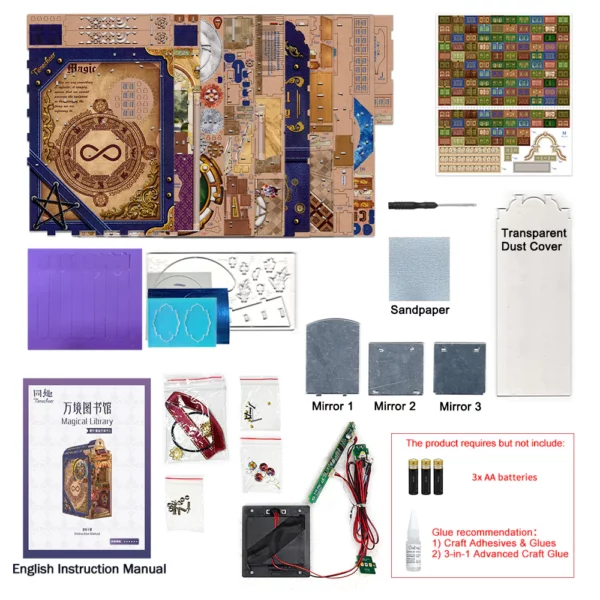 Kit "Book Nook" Librairie Magique avec éclairage Led Intégrée – Image 4