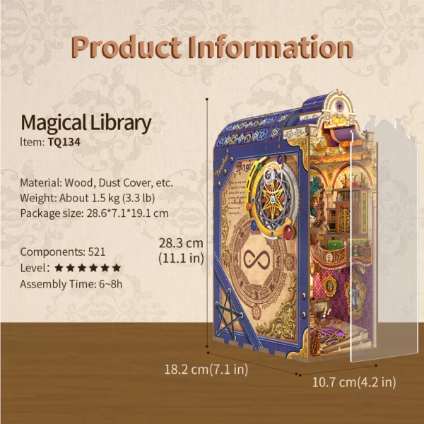 Kit "Book Nook" Librairie Magique avec éclairage Led Intégrée – Image 6