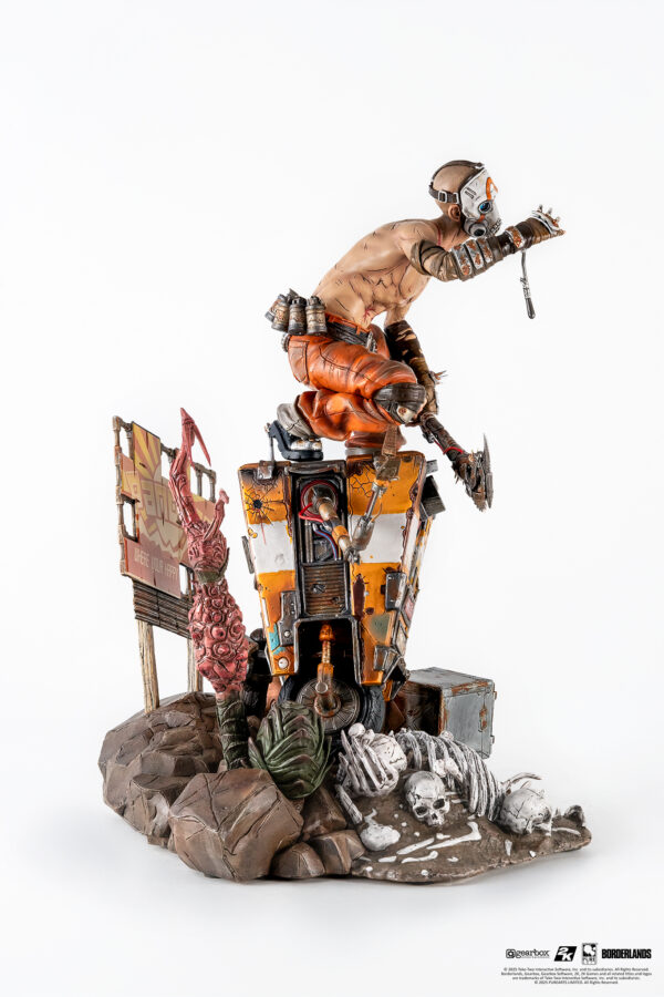 Statuette Pure Arts en PVC Borderlands : Psycho & Claptrap 1/6 Scale Diorama – Image 6