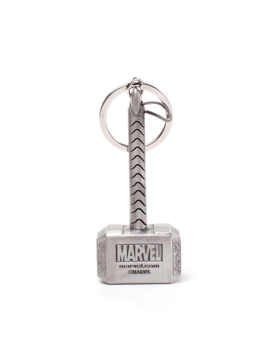 Porte-clés en métal Marvel : Marteau de Thor (Mjolnir)
