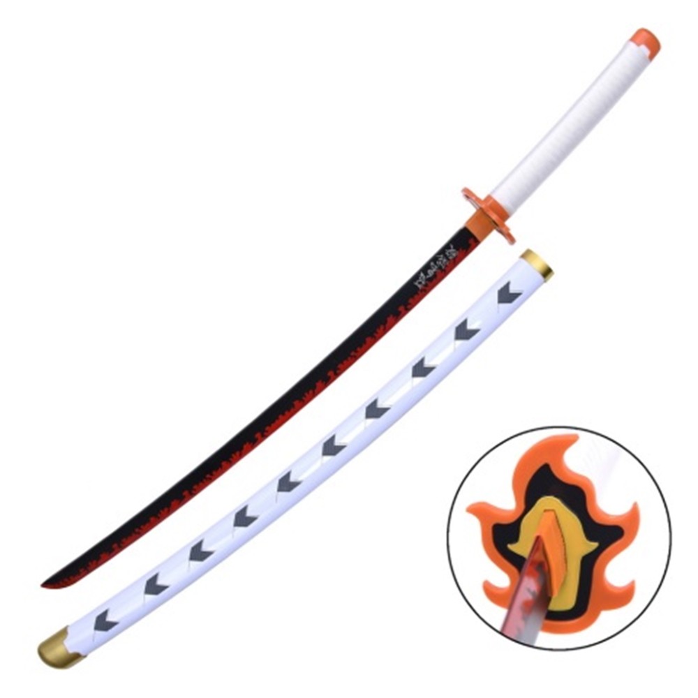 Réplique Katana ornemental Demon Slayer: Rengoku Kyojuro[Lame en Bambou]