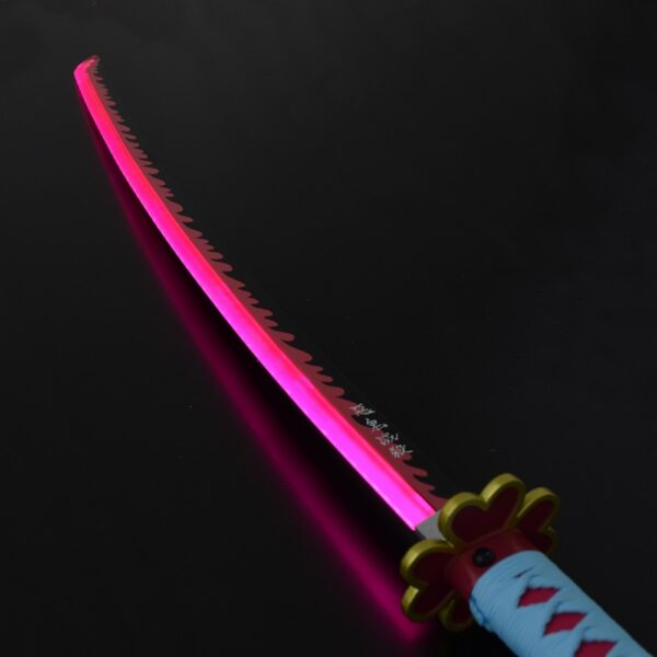 Réplique Katana ornemental avec éclairage LED inspirée de Demon Slayer:  Mitsuri [Lame en Bambou] – Image 3