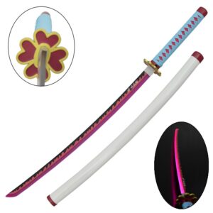 Réplique Katana ornemental avec éclairage LED inspirée de Demon Slayer:  Mitsuri [Lame en Bambou]