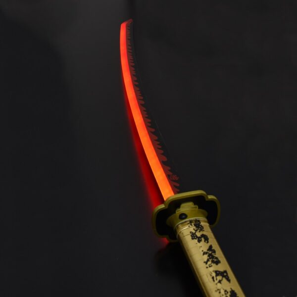 Réplique Katana ornemental avec éclairage LED inspirée de Demon Slayer: Tsugikuni Yorichi [Lame en Bambou] – Image 2