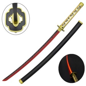Réplique Katana ornemental avec éclairage LED inspirée de Demon Slayer: Tsugikuni Yorichi [Lame en Bambou]