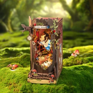 Kit « Book Nook » Alice aventure avec éclairage Led Intégrée [Kit à construire, 300 pièces]