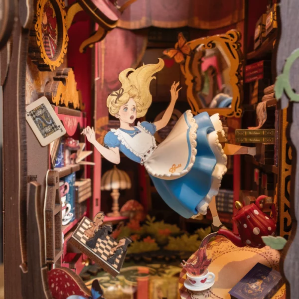 Kit "Book Nook" Alice aventure avec éclairage Led Intégrée [Kit à construire, 300 pièces] – Image 2