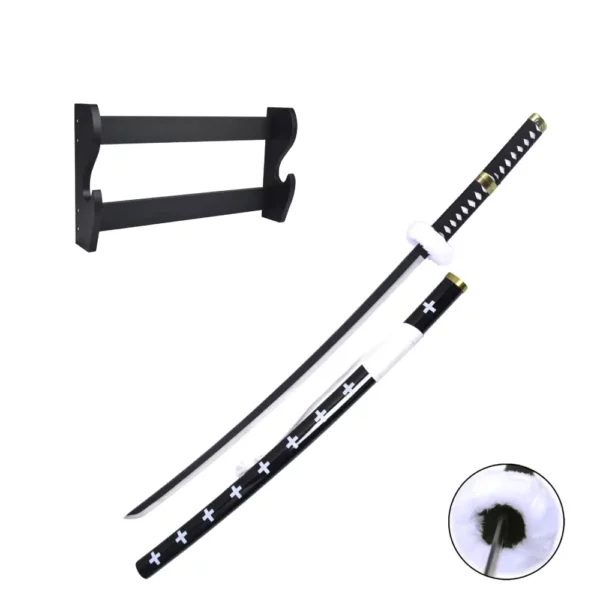 Pack Katana : katana Trafalgar Law [lame en acier] et support katana [en bois]