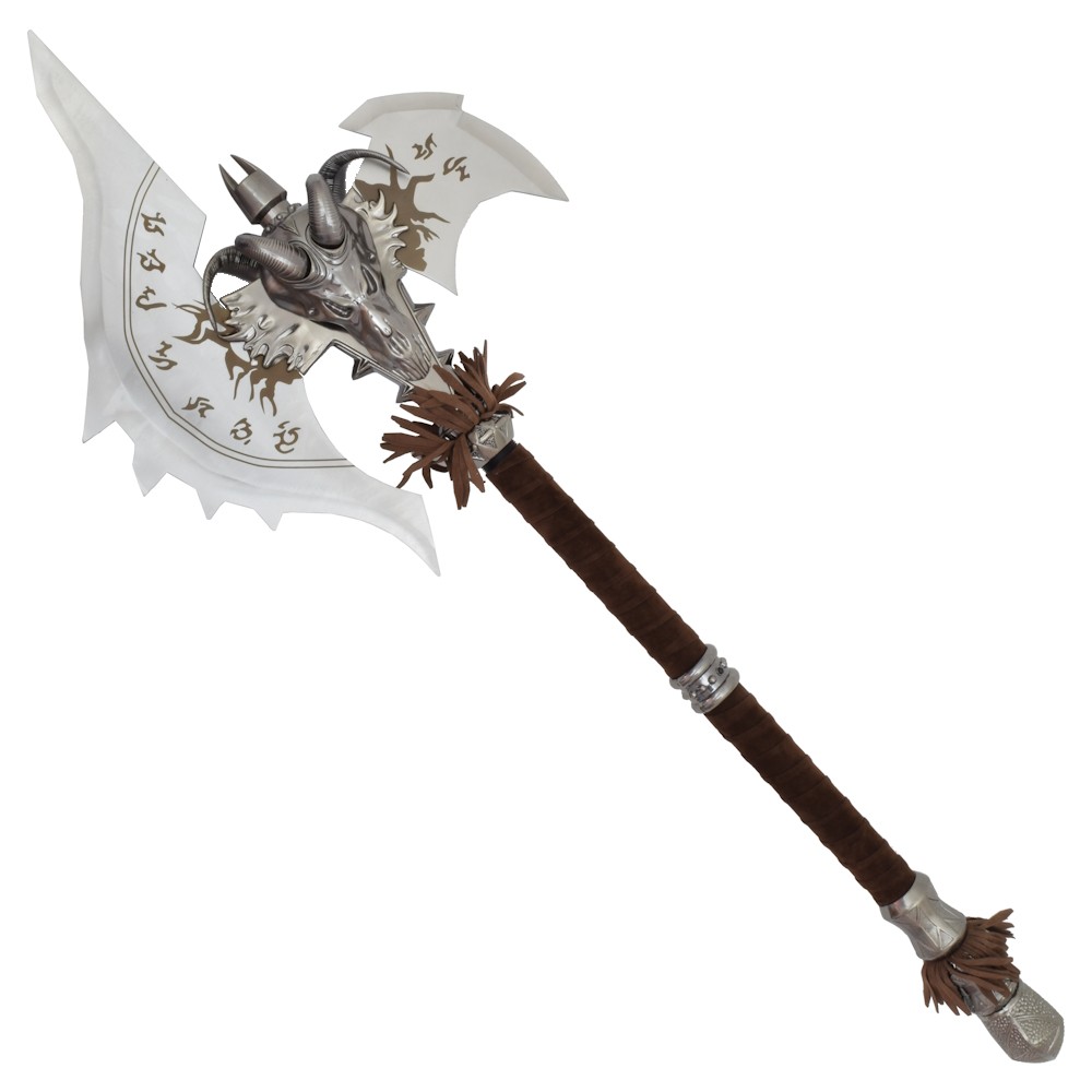 Réplique Premium Hache ornementale inspirée de World of Warcraft : Shadowmourne Axe + support mural