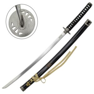 Réplique Katana ornemental inspirée de Kill Bill 1 : Bride’s katana + support de table en bois