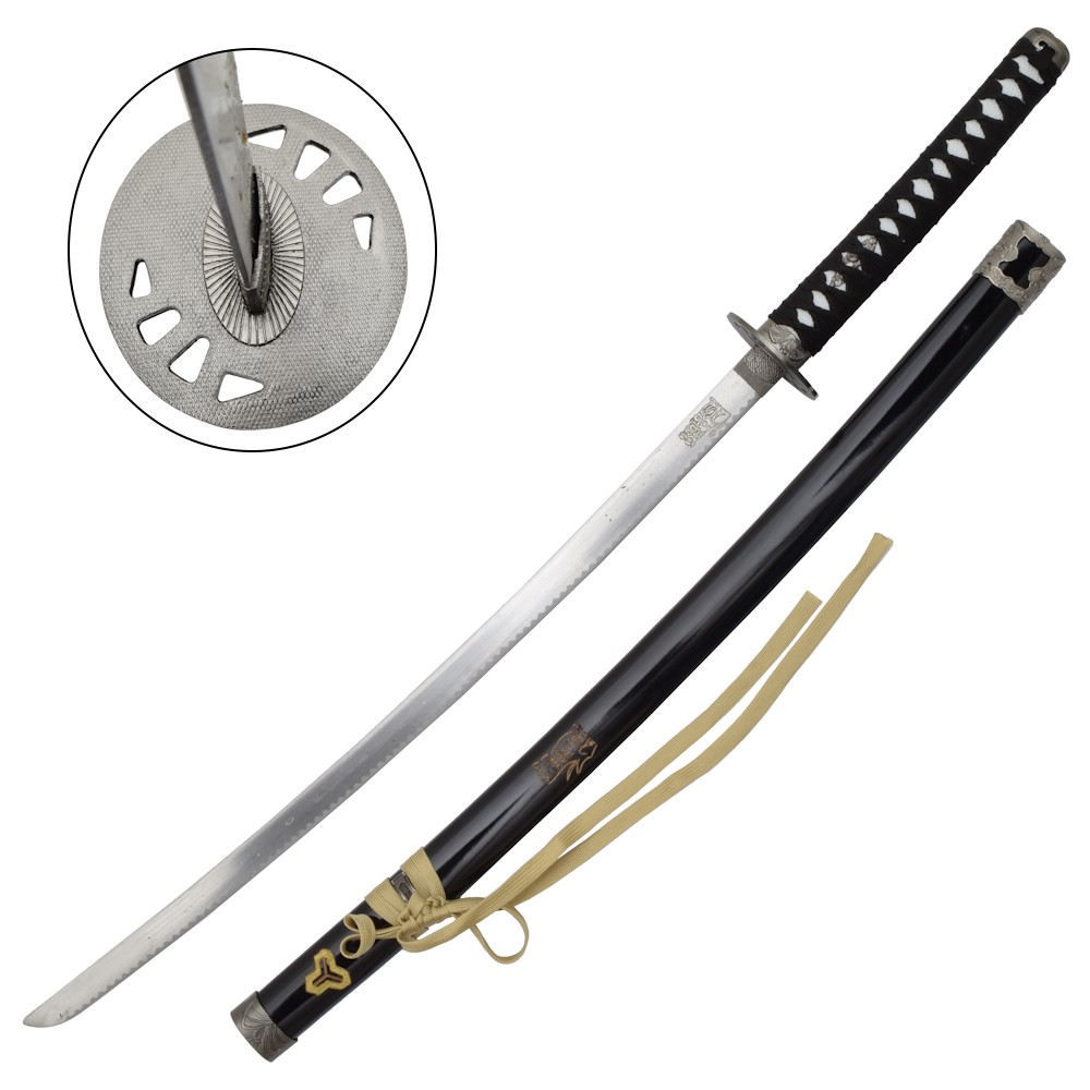 Réplique Katana ornemental inspirée de Kill Bill 1 : Bride's katana + support de table en bois