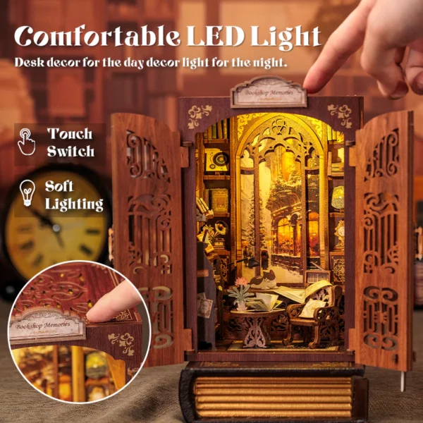 Kit "Book Nook" Bookshop Memories avec éclairage Led Intégré – Image 3