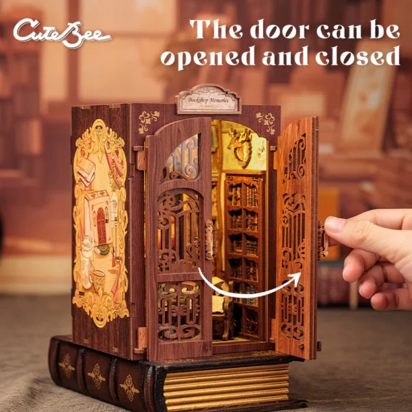 Kit "Book Nook" Bookshop Memories avec éclairage Led Intégré – Image 4