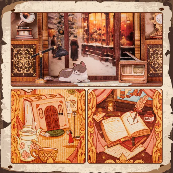 Kit "Book Nook" Bookshop Memories avec éclairage Led Intégré – Image 6