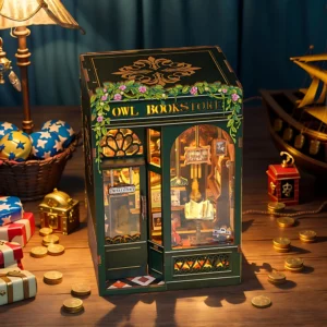 Kit « Book Nook » Owl Bookstore avec éclairage Led Intégrée