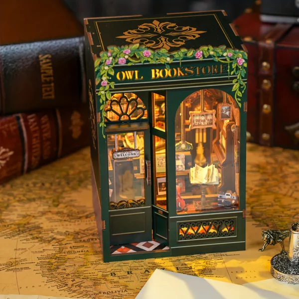 Kit "Book Nook" Owl Bookstore avec éclairage Led Intégrée – Image 5