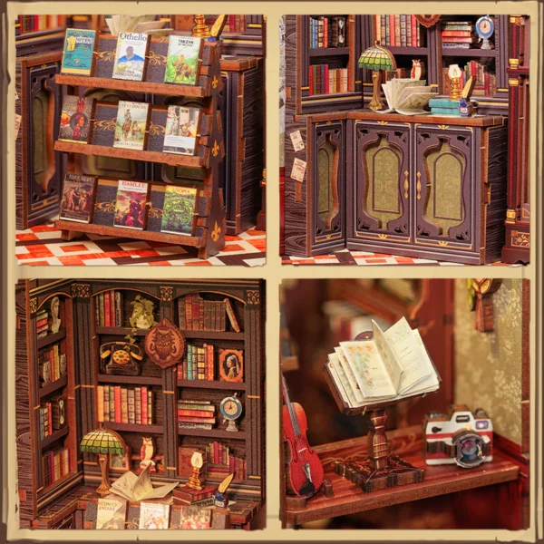 Kit "Book Nook" Owl Bookstore avec éclairage Led Intégrée – Image 6