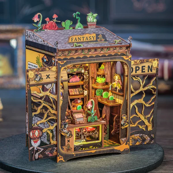 Kit "Book Nook" Fantasy Plant Shop avec éclairage Led Intégrée