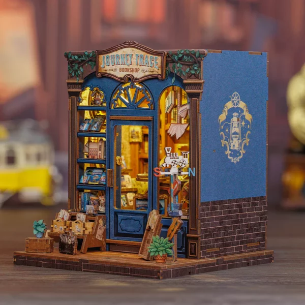 Kit "Book Nook" Journey Trace Bookshop avec éclairage Led Intégrée – Image 3