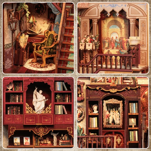 Kit "Book Nook" Library of Wisdom avec éclairage Led Intégrée – Image 4