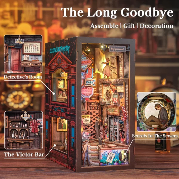 Kit "Book Nook" The Long Goodbye avec éclairage Led Intégrée – Image 3