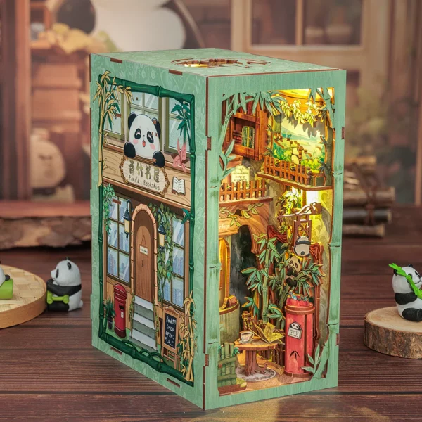 Kit "Book Nook" Panda Bookshop avec éclairage Led Intégrée – Image 2