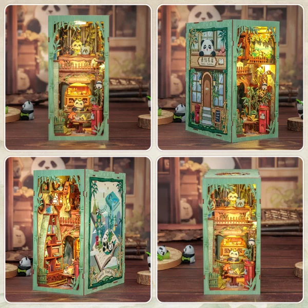 Kit "Book Nook" Panda Bookshop avec éclairage Led Intégrée – Image 6