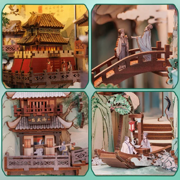 Kit "Book Nook" Su Dongpo's Life avec éclairage Led Intégrée – Image 10